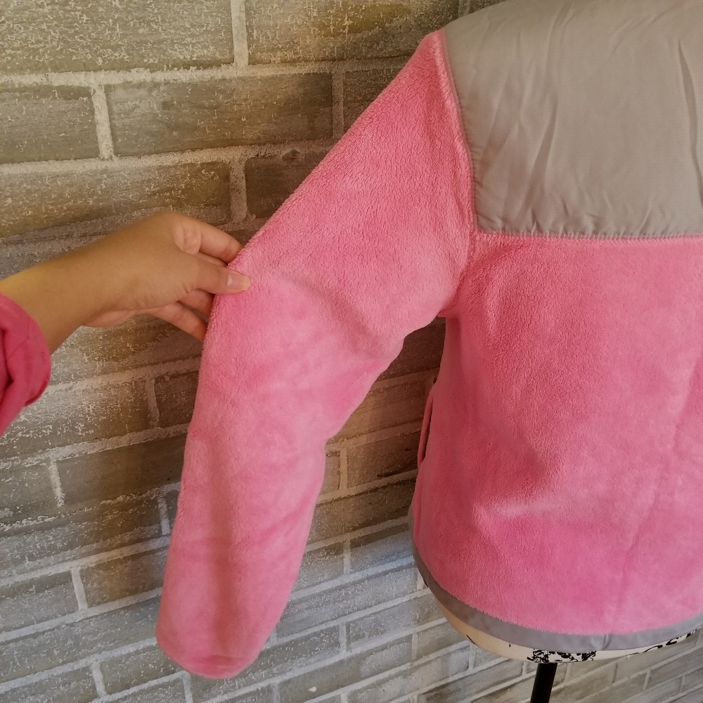 Danskin Fuzzy Sweater With Zipper, Pink and Gray, SIZE M. - Picture 10 of 16
